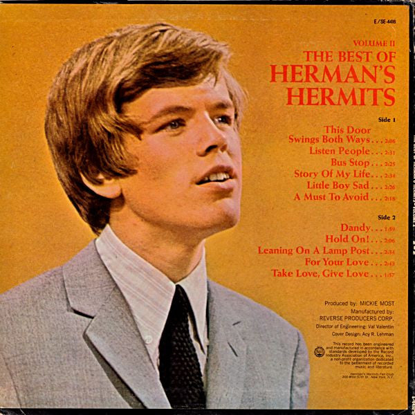 Herman's Hermits - Volume 2: The Best Of Herman's Hermits (VG) (Vinyl LP)
