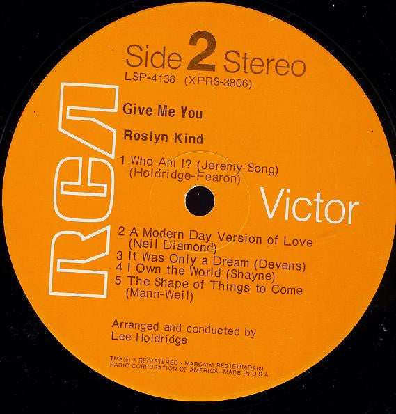 Kind, Roslyn - Give Me You (VG+) (Vinyl LP)