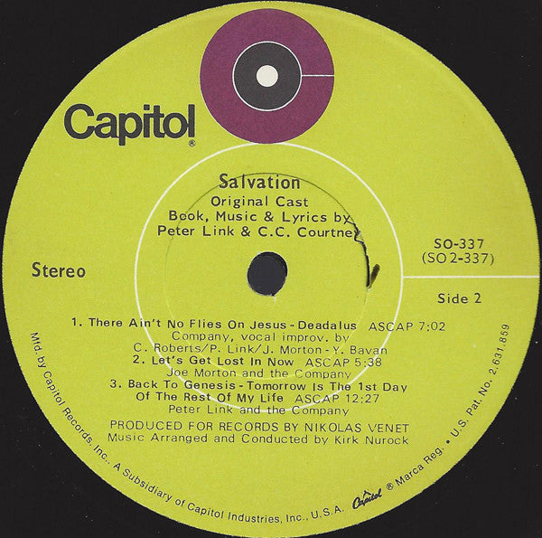 Salvation, The New Rock Musical Soundtrack - Link, Peter & C. C. Courtney (Vinyl, VG) (Vinyl LP)
