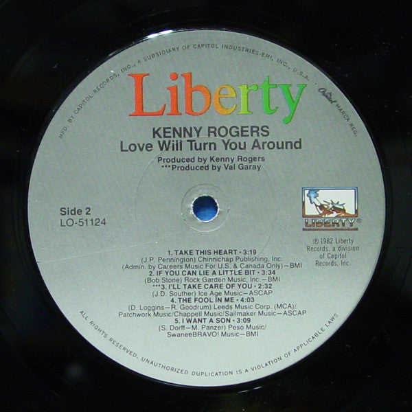 Rogers, Kenny - Love Will Turn You Around (Vinyl, VG+) (Vinyl LP)