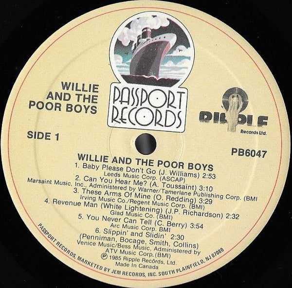 Willie And The Poor Boys - Willie And The Poor Boys (VG+) (Vinyl LP)