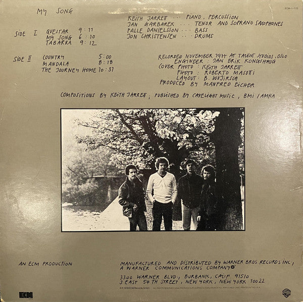 Jarrett, Keith with Jan Garbarek, Palle Danielsson, Jon Christensen - My Song (Vinyl, VG) (Vinyl LP)