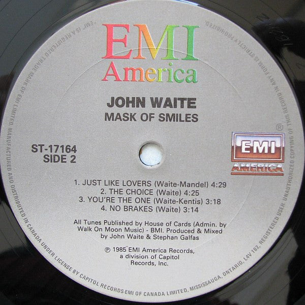 Waite, John - Mask Of Smiles (VG+) (Vinyl LP)