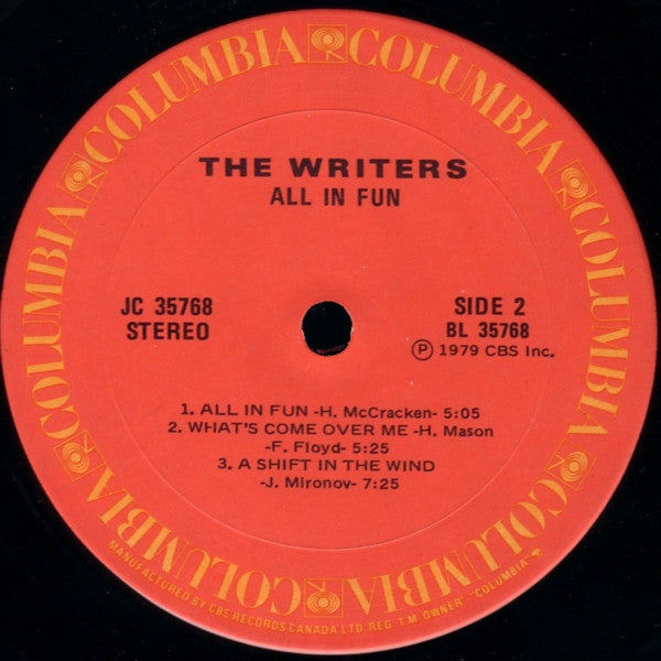 Writers  - All In Fun (VG+) (Vinyl LP)