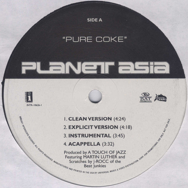 Planet Asia - Pure Coke / Livin' It Up (Vinyl, VG) (Vinyl LP)