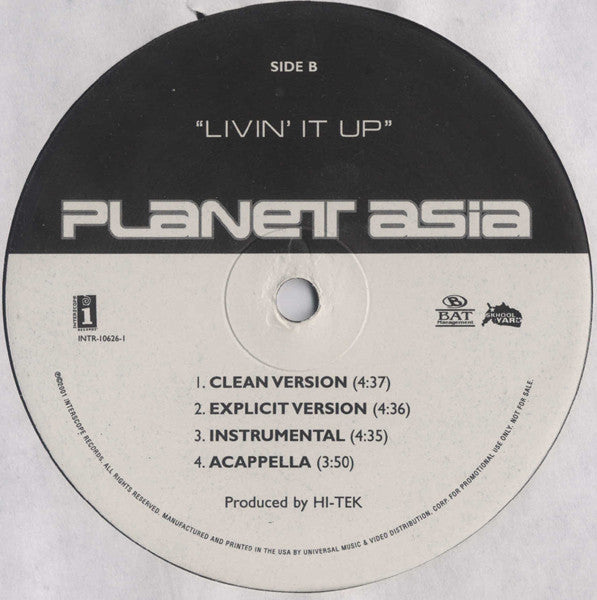 Planet Asia - Pure Coke / Livin' It Up (Vinyl, VG) (Vinyl LP)