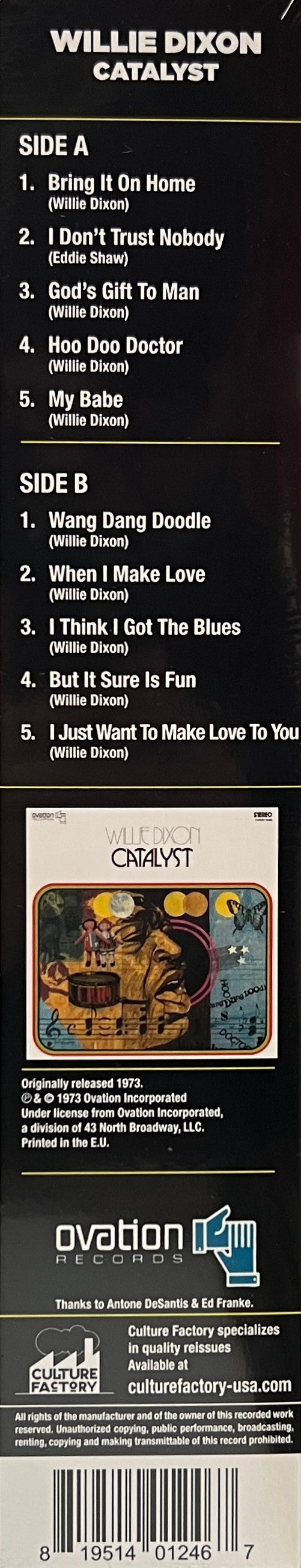 Dixon, Willie - Catalyst (Vinyl, NM or M-) (Vinyl LP)