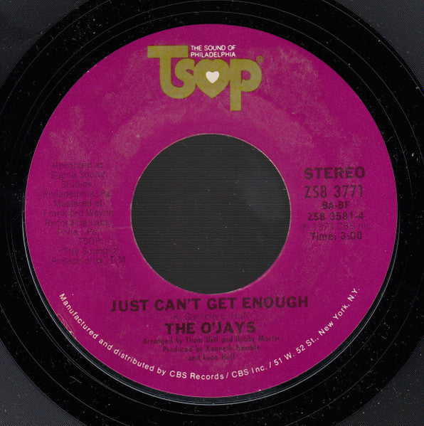 O'Jays - Christmas Ain't Christmas New Years Ain't New Years Without The One You Love/Just Can't Get Enough (45, VG) (Vinyl LP)