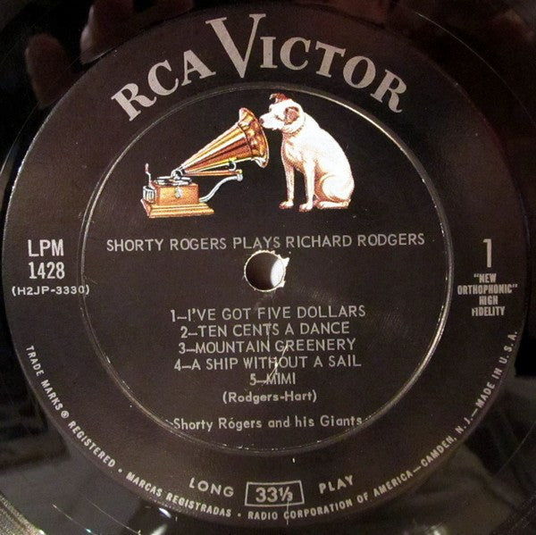 Rogers, Shorty And His Giants - Shorty Rogers Plays Richard Rodgers (VG+) (Vinyl LP)
