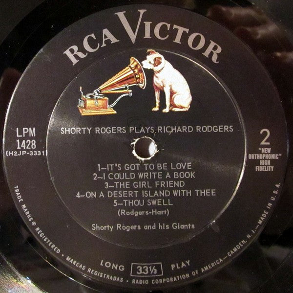 Rogers, Shorty And His Giants - Shorty Rogers Plays Richard Rodgers (VG+) (Vinyl LP)