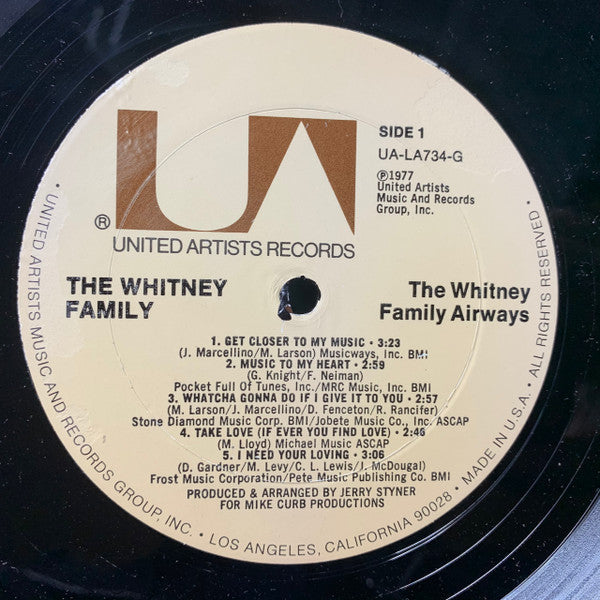 Whitney Family - Airways (VG+) (Vinyl LP)