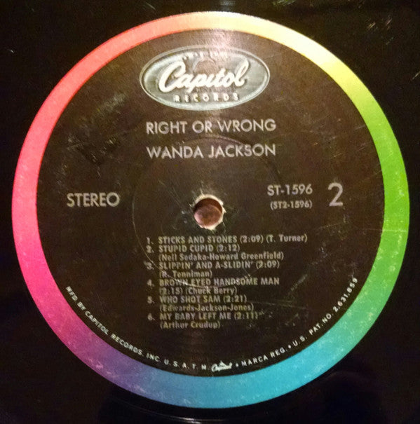 Jackson, Wanda - Right Or Wrong (G+) (Vinyl LP)