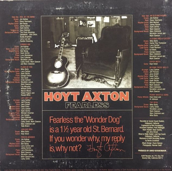 Axton, Hoyt - Fearless (VG+) (Vinyl LP)