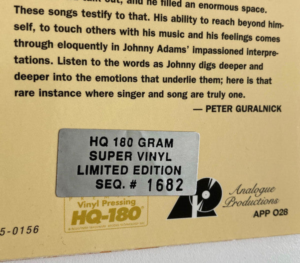 Adams, Johnny - Johnny Adams Sings Doc Pomus: The Real Me (Vinyl, VG+) (Vinyl LP)