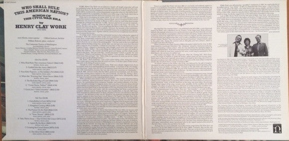 Work, Henry Clay - Who Shall Rule This American Nation? (NM or M-) (Vinyl LP)