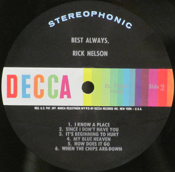 Nelson, Rick - Best Always (VG+) (Vinyl LP)