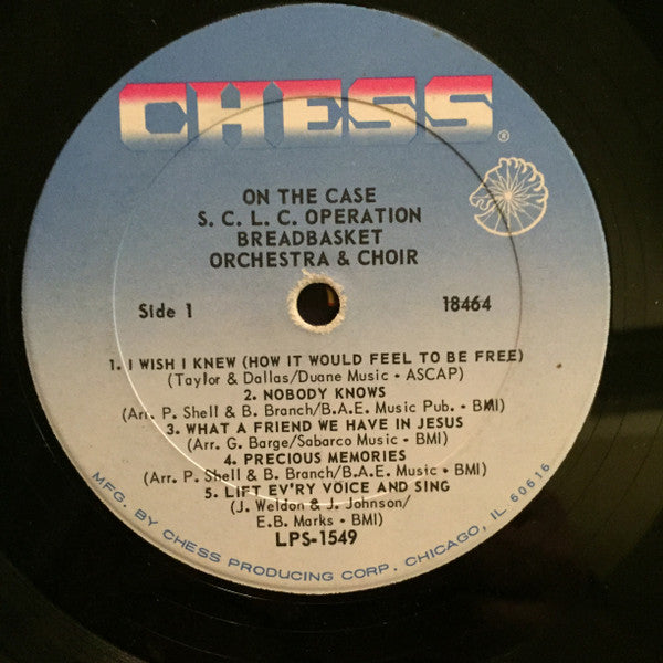 SCLC Operation Breadbasket Orchestra And Choir - On The Case (VG) (Vinyl LP)