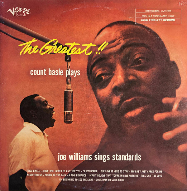 Count Basie, Joe Williams - The Greatest!! (Count Basie Plays...Joe Williams Sings Standards) (Vinyl, VG+) (Vinyl LP)