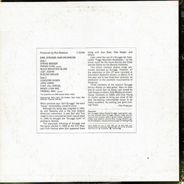 Scruggs, Earl - Dueling Banjos (Vinyl, NM or M-) (Vinyl LP)