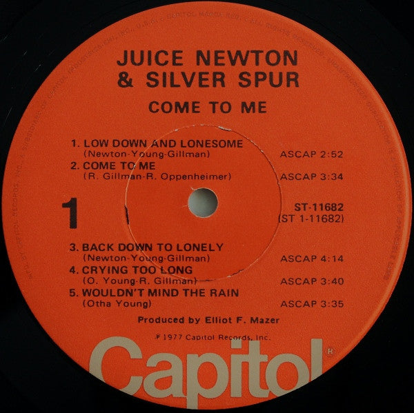 Newton, Juice & Silver Spur - Come To Me (VG+) (Vinyl LP)