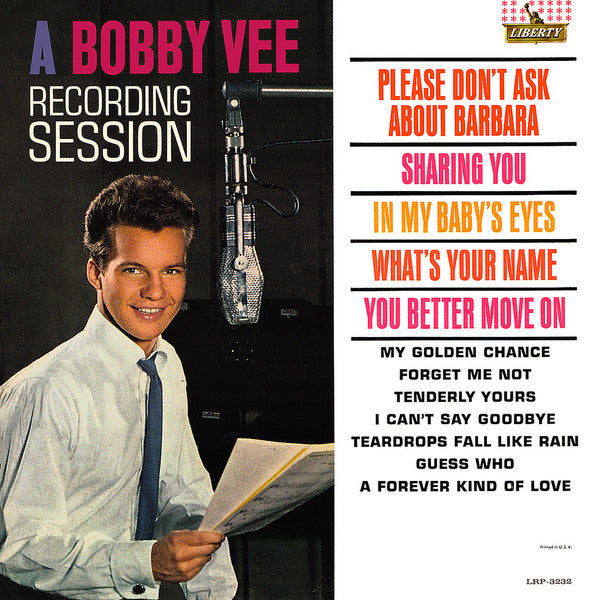 Vee, Bobby - A Bobby Vee Recording Session (VG) (Vinyl LP)