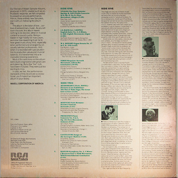 Various - The Maxell Classical II Sampler (Vinyl, NM or M-) (Vinyl LP)