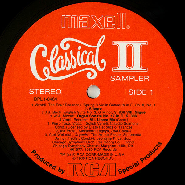 Various - The Maxell Classical II Sampler (Vinyl, NM or M-) (Vinyl LP)