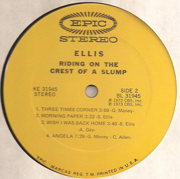 Ellis  - Riding On The Crest Of A Slump (NM or M-) (Vinyl LP)