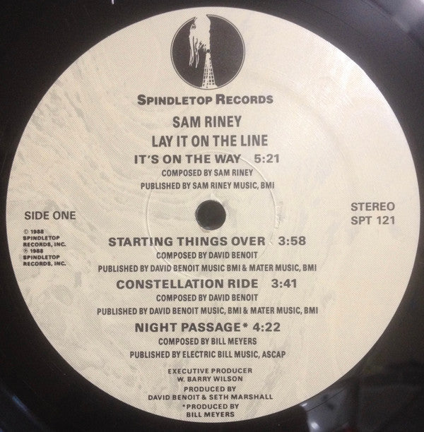 Riney, Sam - Lay It On The Line (VG+) (Vinyl LP)