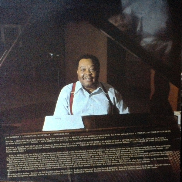 McShann, Jay - A Tribute To Fats Waller (Vinyl, VG+) (Vinyl LP)