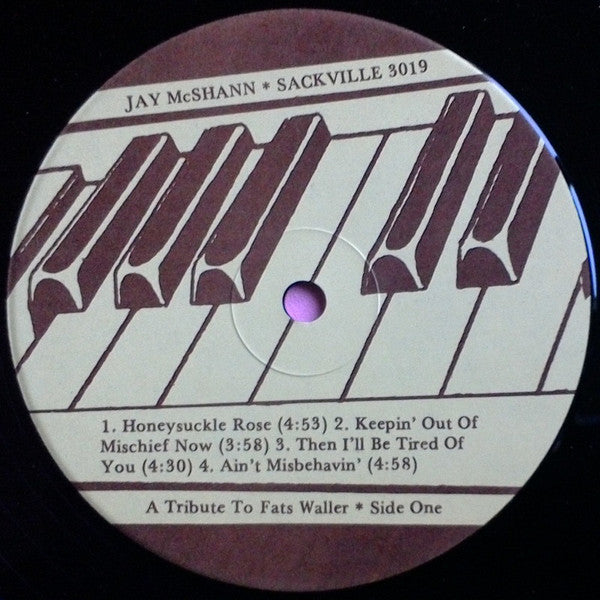 McShann, Jay - A Tribute To Fats Waller (Vinyl, VG+) (Vinyl LP)