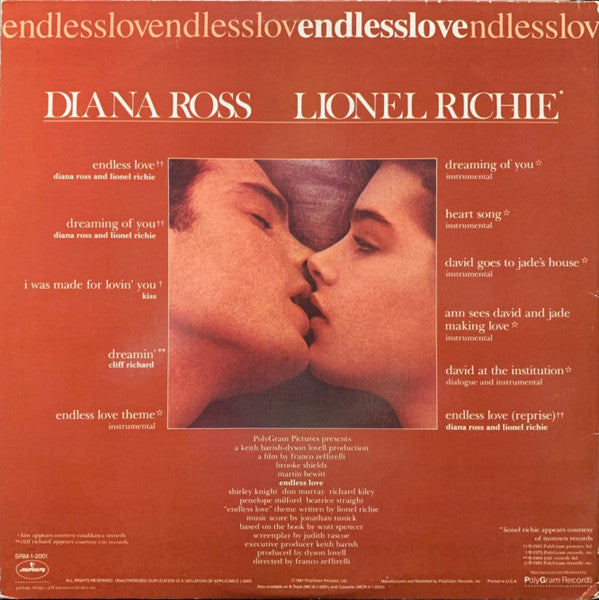 Endless Love Original Motion Picture Soundtrack (Vinyl, VG) (Vinyl LP)