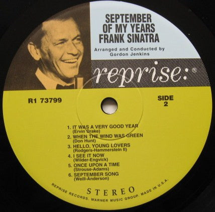 Sinatra, Frank - September Of My Years (Vinyl, VG+) (Vinyl LP)