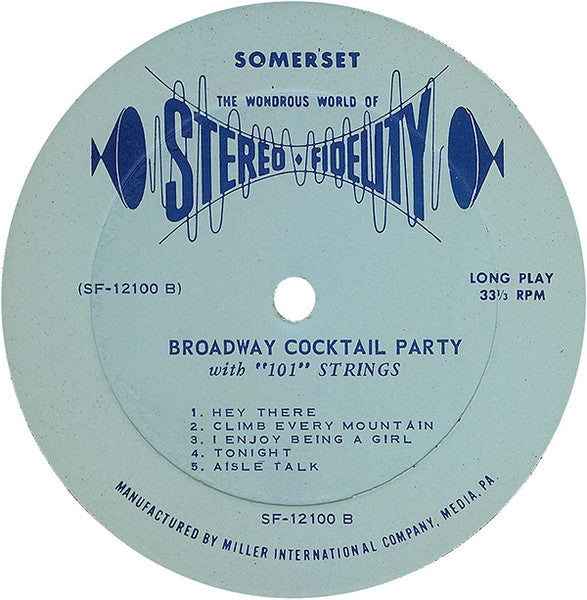 101 Strings - Broadway Cocktail Party (VG) (Vinyl LP)