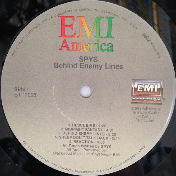 S·P·Y·S - Behind Enemy Lines (NM or M-) (Vinyl LP)