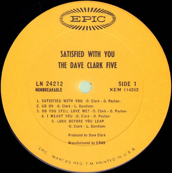 Clark, Dave Five - Satisfied With You (Vinyl, VG) (Vinyl LP)
