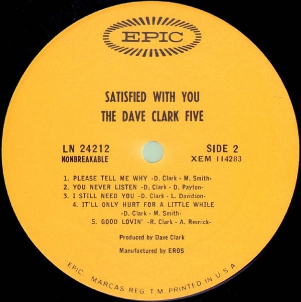 Clark, Dave Five - Satisfied With You (Vinyl, VG) (Vinyl LP)
