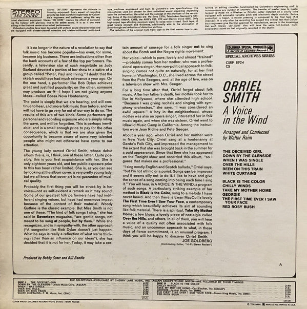 Smith, Orrielm- A Voice In The Wind (VG+) (Vinyl LP)