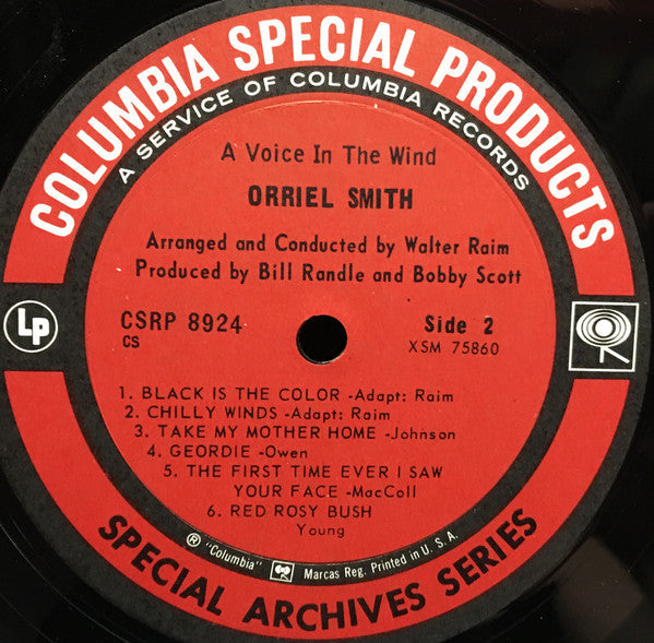 Smith, Orrielm- A Voice In The Wind (VG+) (Vinyl LP)