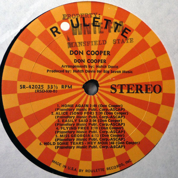 Cooper, Don - Don Cooper (VG) (Vinyl LP)