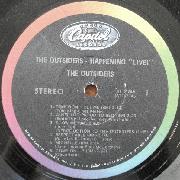 Outsiders - Happening 'Live!' (VG+) (Vinyl LP)