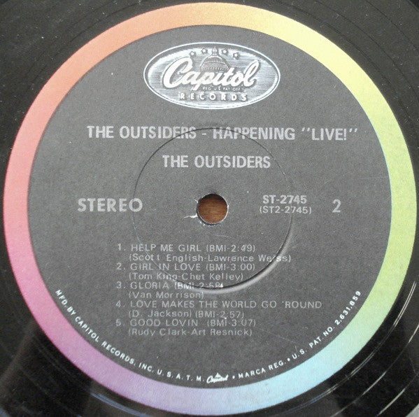 Outsiders - Happening 'Live!' (VG+) (Vinyl LP)