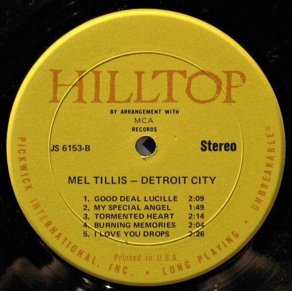 Tillis, Mel - Detroit City (VG+) (Vinyl LP)