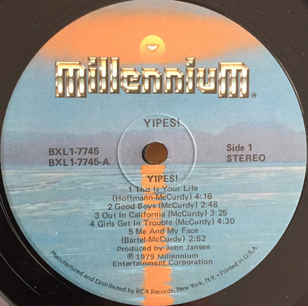 Yipes! - Yipes! (VG+) (Vinyl LP)