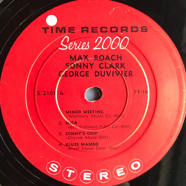 Roach, Max with Sonny Clark, George Duvivier - Max Roach, Sonny Clark, George Duvivier (VG) (Vinyl LP)