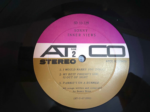Sonny Bono - Inner Views (VG) (Vinyl LP)