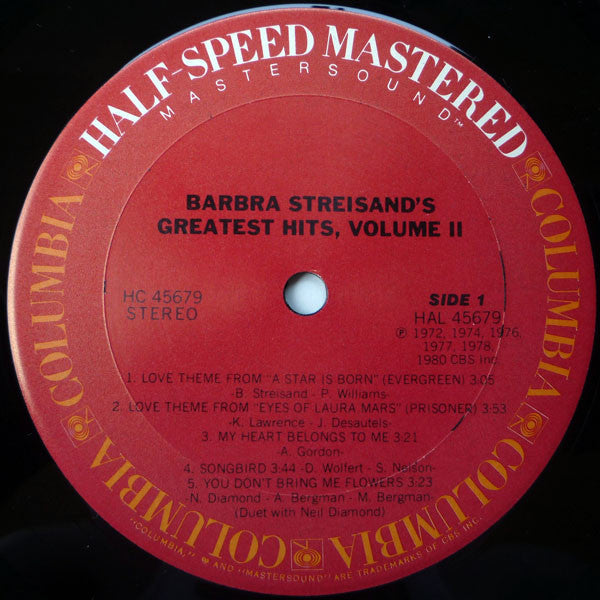 Streisand, Barbra - Barbra Streisand's Greatest Hits, Volume II (Vinyl, NM or M-) (Vinyl LP)