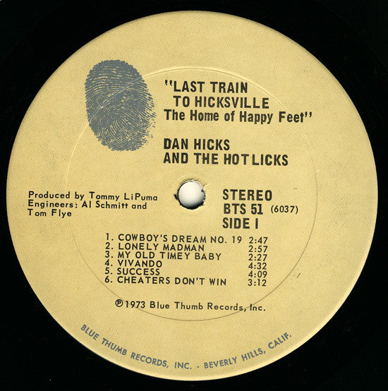 Hicks, Dan And The Hot Licks - Last Train To Hicksville...The Home Of Happy Feet (VG+) (Vinyl LP)