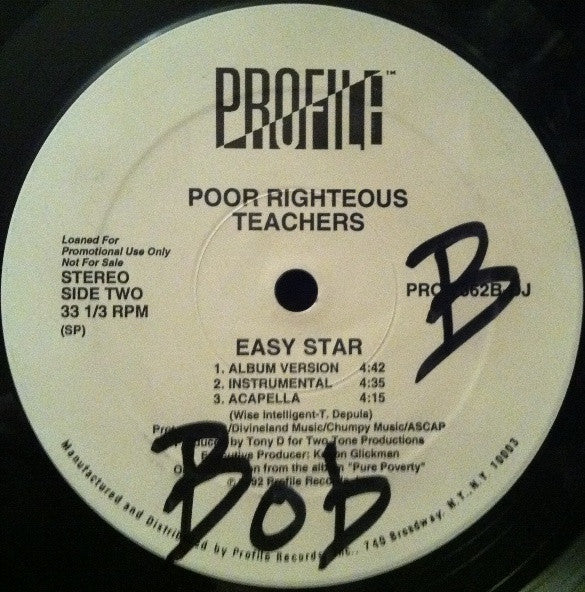 Poor Righteous Teachers - Easy Star (VG) (Vinyl LP)