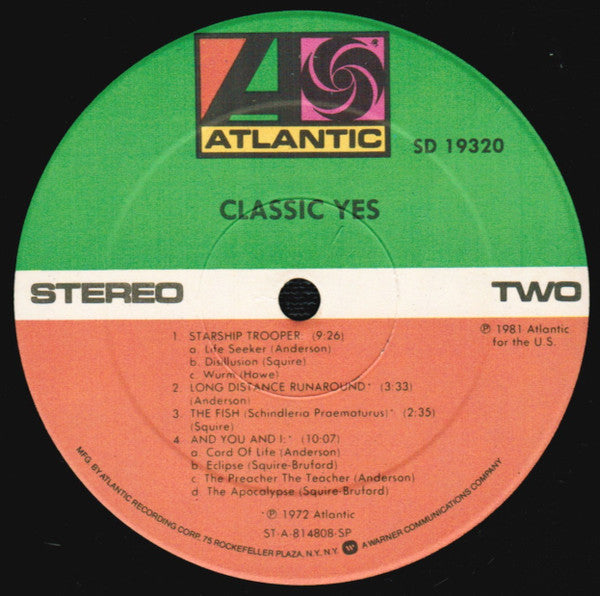 Yes - Classic Yes (Vinyl, NM or M-) (Vinyl LP)